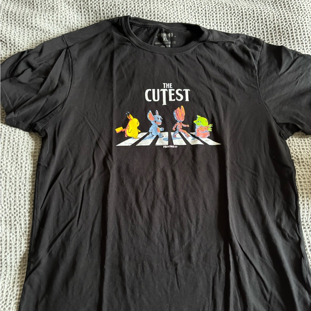 “The Cutest” t-shirt pikachu, stitch, groot, baby yoda